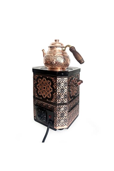 EMSALSAN 3L Antique Varnished Copper ELectric NostaLgic Tea BoiLer