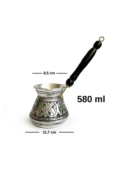 Shark Anatolia Külhan Copper Coffee Pot Tin Carving Craftsmanship 580ml No:3