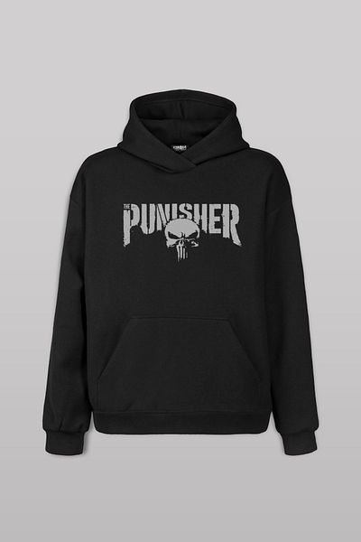 Kendim Seçtim The Punisher Black Punishing Gym Sweatshirt - Unisex Hooded Hoodie