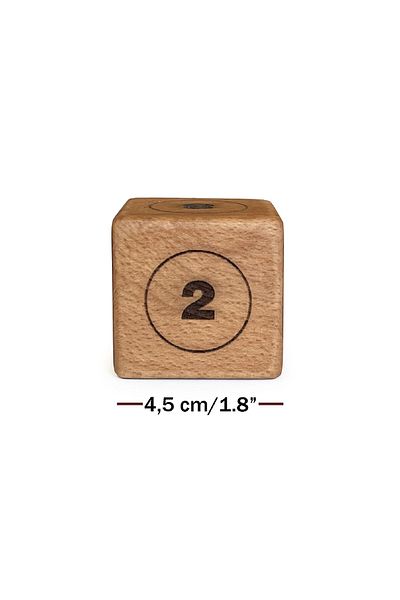Shark Anatolia Wooden Vido Dice Doubling Cube 45x45mm