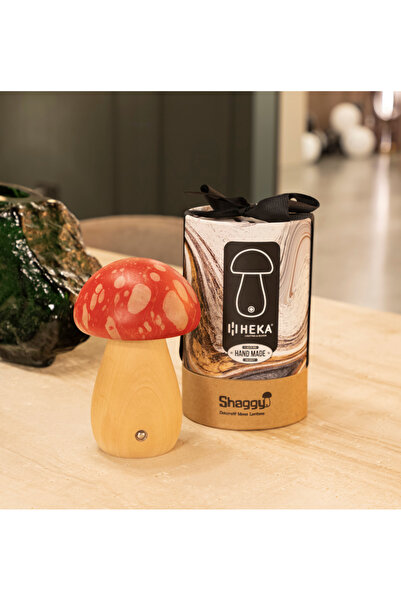 Heka SHAGGY  AHŞAP MANTAR MASA LAMBASI