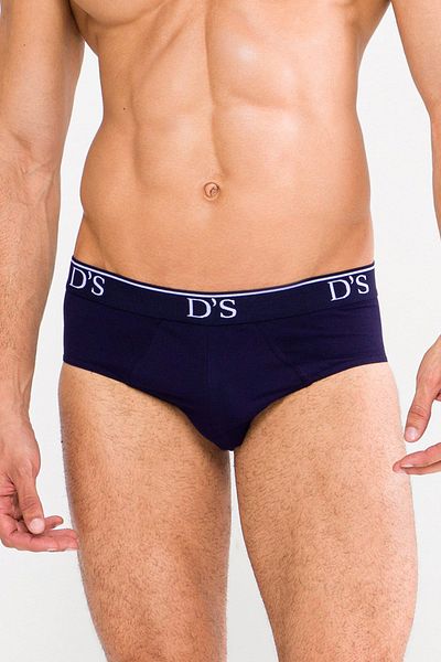 D'S Damat طقم رياضي عصري مكون من قطعتين للرجال باللون الأزرق الداكن والأبيض