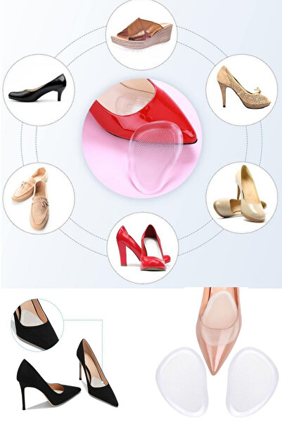 omilife Ayakkabı Kaydırmaz Şeffaf Jel Silikon Kendinden Yapışkanlı Ped Yıkana...