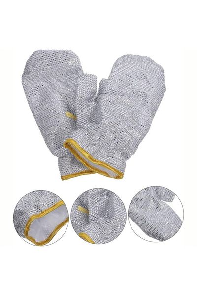 omilife Aluminum Wire Dishwashing Gloves Durable Practical Oil and Dirt Cleaning Gloves Multipurpose Cleaning