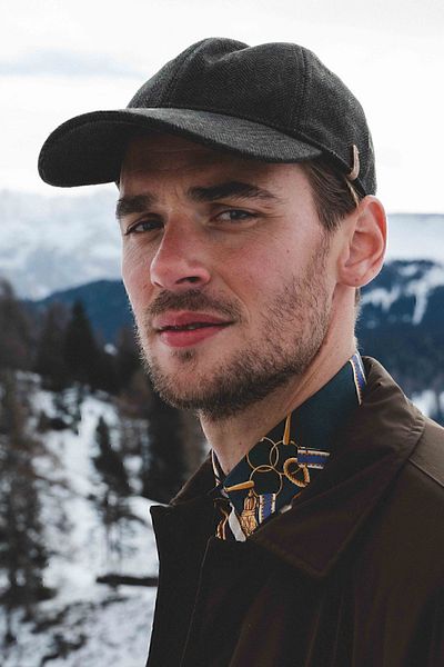 Nordbron Men's Green Goney Wool Lined Adjustable Velcro Trucker Hat Cap with Leather Label Detail