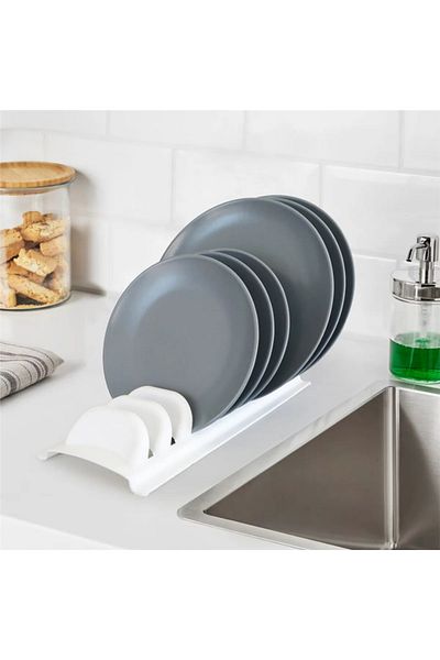 omilife 8-Compartment Plate Holder Plate Organizer Pot Pan Lid Organizer