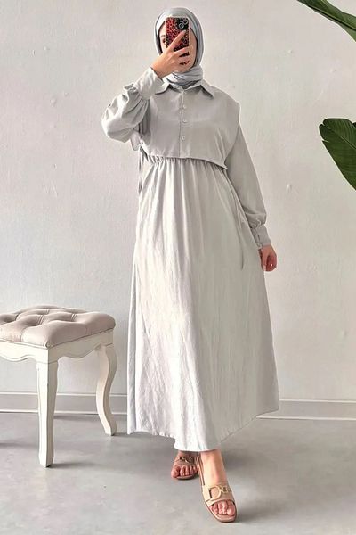 Tesettür Diyarı Stone Color Bolero Hijab Ρούχα Γυναικείο φόρεμα