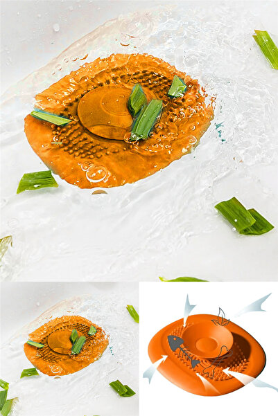 omilife 2 Pieces Graduated - Silicone Sink Drain and Plug Orange Anti-Odor Control Stopper