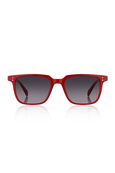 Kinary 2028 Red Shiny Unisex Sunglasses