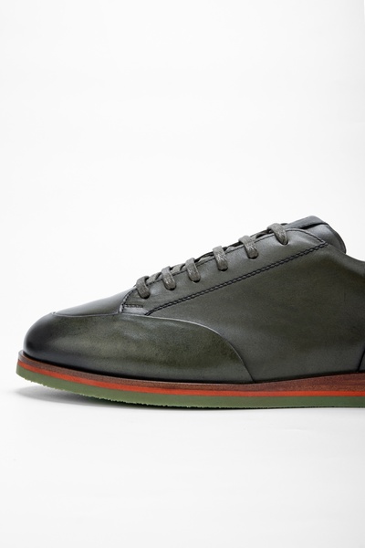 Valmenti Men's Khaki Genuine Leather Casual Shoes