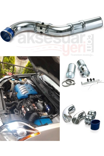 carlone Profesyonel Hava Filtre Uzatma Krom Boru Seti Metal Ürün 7.6cm