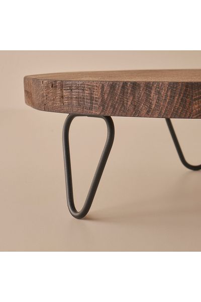 Bella Maison Geo Metal Pedestal Presentation Stand Natural (24,5X6,3 cm)