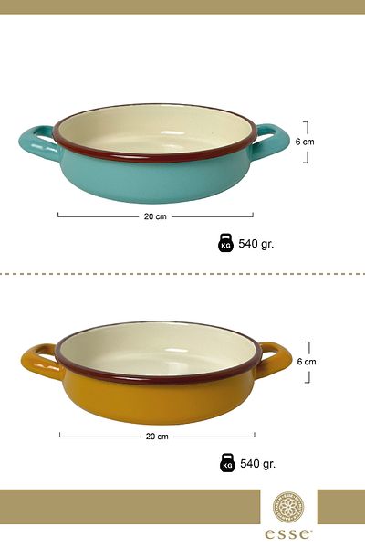 Esse Enamel 20 cm 2. Colorful Sahan Set