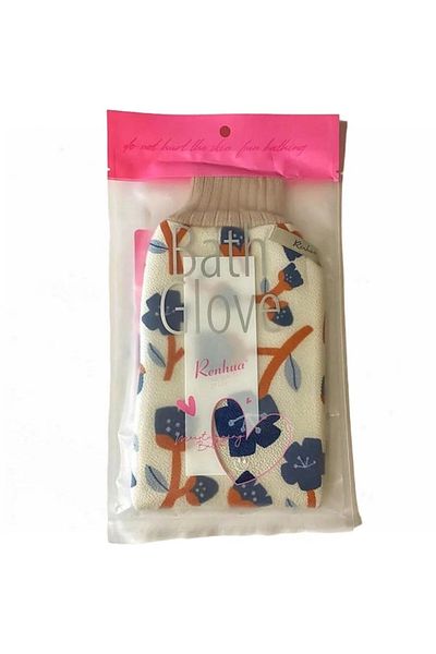 omilife Microfiber Patterned Bath Scrub Inside Non-Fiber Scrub Double Sided Scrub