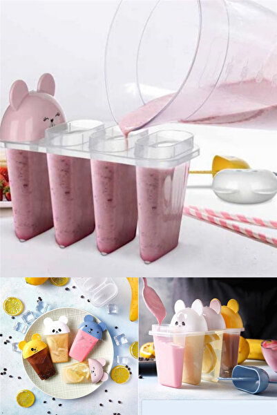 omilife Dondurma Meybuz Yapma Kabı 4 Lü Pratik Dondurma Şekillendirici Çocuk ...