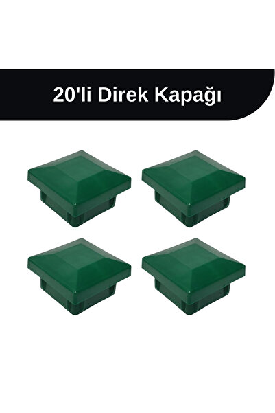 Telfence Panel Çit Kapak 50x50 Mm Yeşil 20 Adet