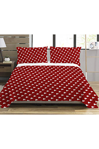 Evmila بيكيه مطبوع على شكل قلب مزدوج (200×220 سم)