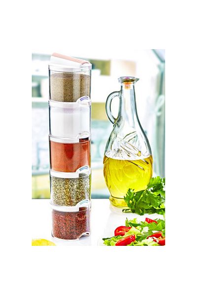 omilife 5-Piece Countertop Spice Rack Set Upright Shaped Upright Spice Rack