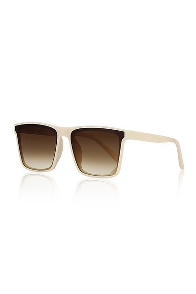 Kinary Cream Shiny Sunglasses - 2043 Model