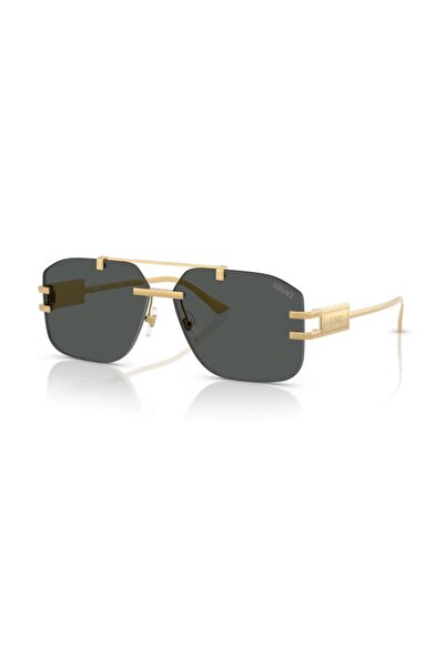Versace Ve 2275 100287 60 Men's Geometric Gold Metal Sunglasses