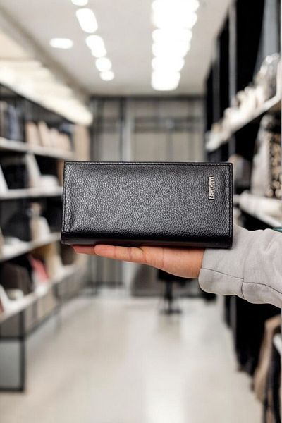 KAFF Black Zippered Large Size Vertical Faux Leather Stylish Phone Holder Card Holder Wallet