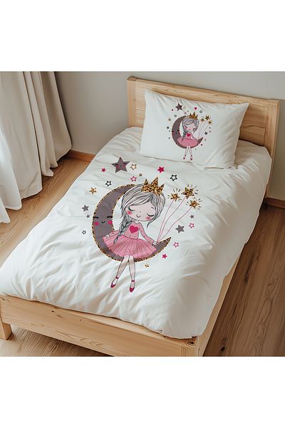 Lilabio Σετ Παπλωματοθήκη Princess Μονή - 100% Βαμβάκι, 160x220 cm