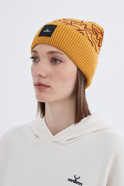 Nordbron Winter Basic Casual Rhine - Stretchy Double-Layer Soft Knitwear Beanie with Sulfide Pattern