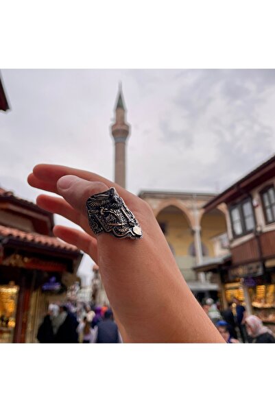 Sima Silver Kartal Kılıç Balta Figürlü Gümüş Zihgir