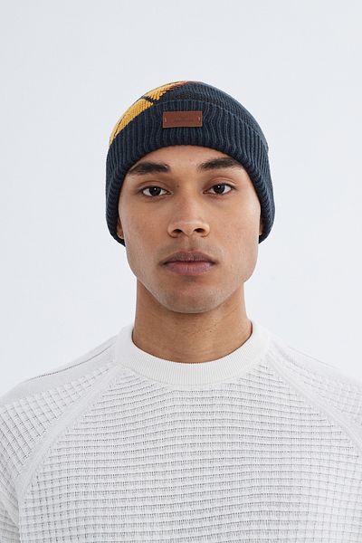 Nordbron Men's Sulfide Block Logo - Soft Knitwear, Stretchy Basic, Double Fold Winter Pegas