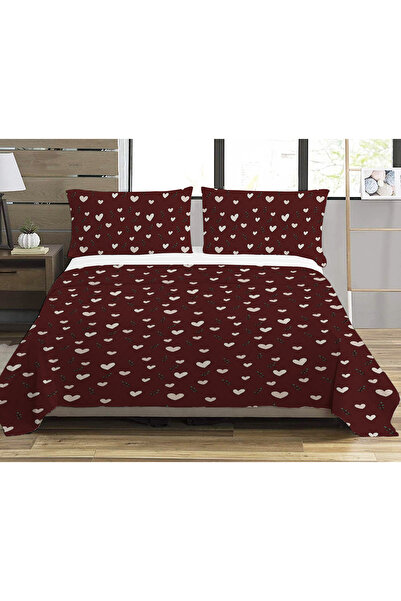 Evmila Heart Patterned, Printed Double Printed Pique (200X220 cm)