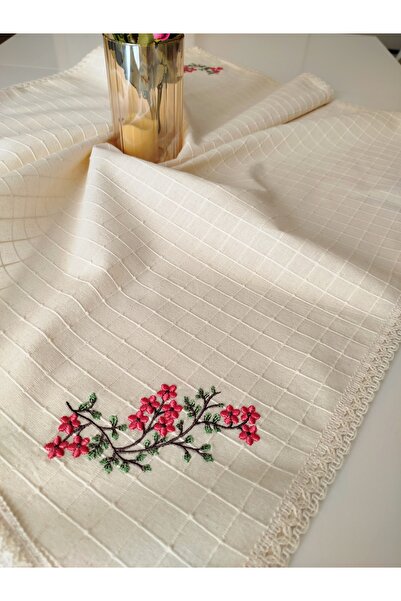 denizli hatırası Buldan Monica Fabric Authentic Embroidered 85X85 cm Tablecloth