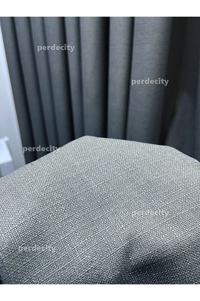 PERDECITY Natural Linen Background Curtain Single Wing (Without Pile) Plain Sewing