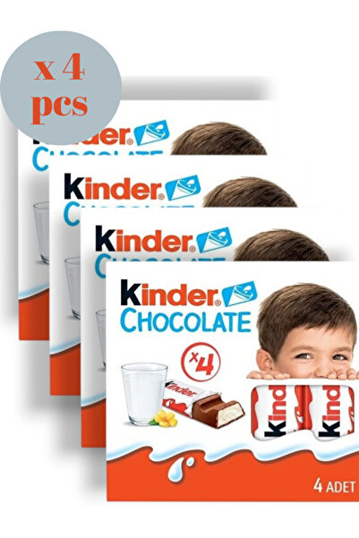Kinder Sütlü Çikolata Bar Chocolate T4 50 gr X 4'lü
