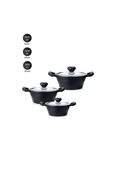 ACAR Diamante 6-Piece Cookware Set - Cast Iron Mstto038