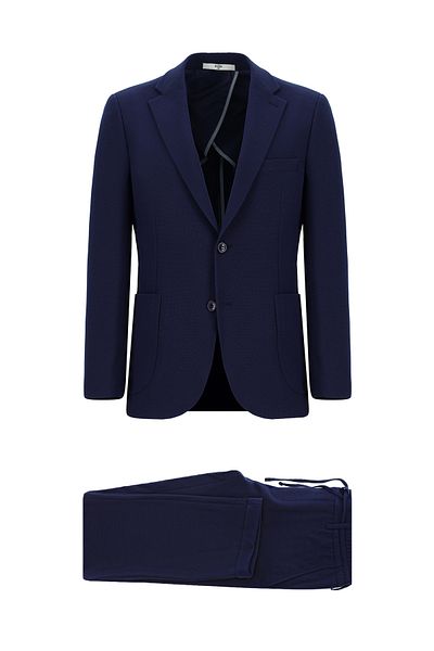 Kiğılı Costum slim cu șnur cu talie elastică în dungi