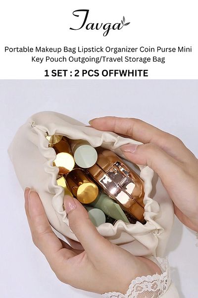 TAVGA Set of 2 Modern Design Travel Type Makeup Bags