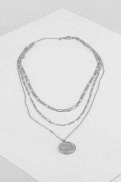 New Obsessions مجموعة قلادة مدلاة مكونة من 3 صفوف