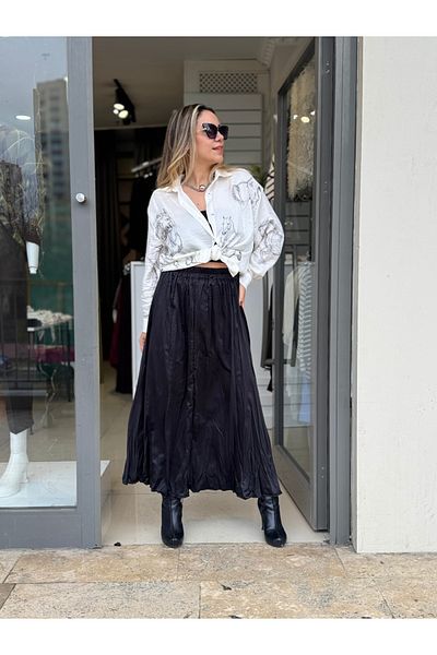 Quzu Maxi Satin Skirt