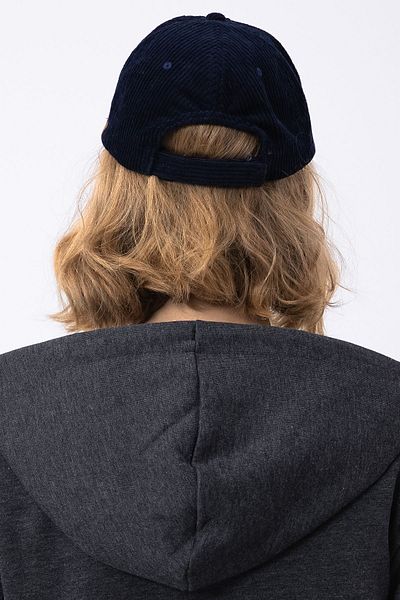 Nordbron Women's Navy Blue 100% Cotton Corduroy Hat with Inner Lining and Back Adjustable Cap Lony