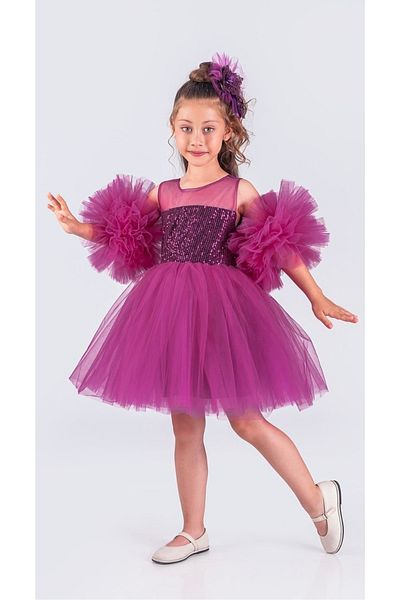 Little Pumpkin Sequin tutu birthday & wedding girl kids evening dress