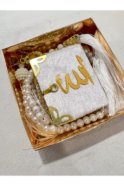 AYHANHOME Set de mărgele de rugăciune pentru mini Coran și perle Gift Dowry