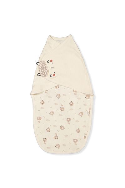 Bebetto 57 cm Organic Rapored Interlock Swaddle with Vecle - P542