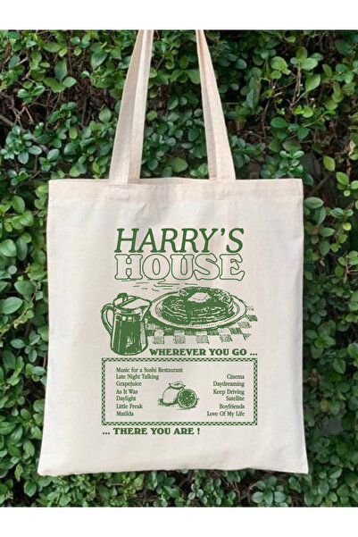 Cemira Harry House Pinterest Bez Çanta Tote Bag, Pinterest Çanta