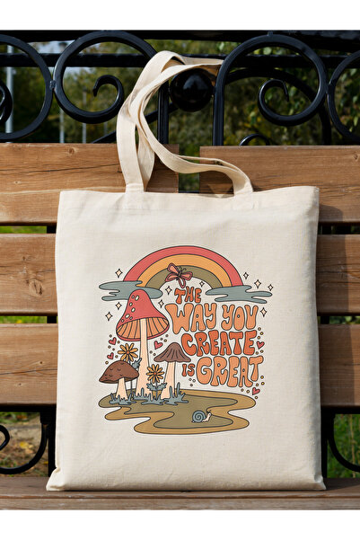 Cemira The Way You Create Great Musroom Tasarım Pinterest Tote Bag Bez Çanta