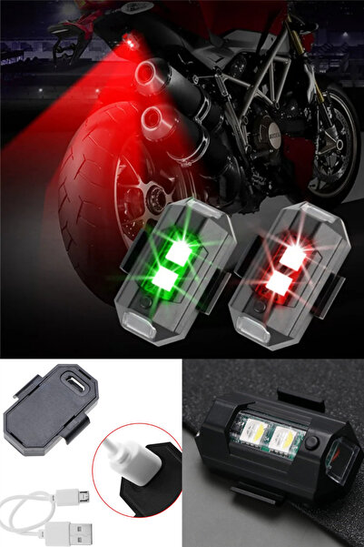 omilife Şarjlı Mini Led Çakar Işık Motor Drone Işığı Anti Çarpışma Uyarı Işığı Taşınabilir Led Uyarı Lambası