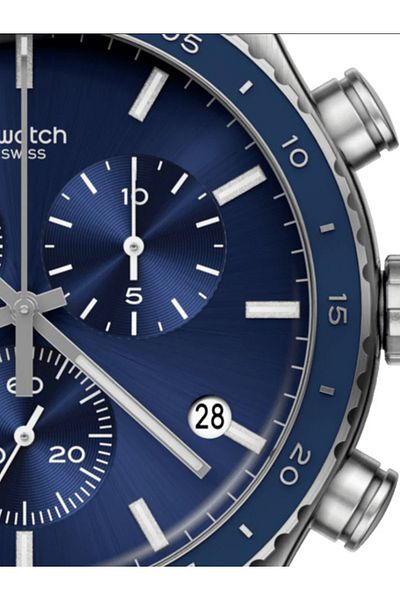 Swatch Cobalt Lagoon Yvs496g Men's Wristwatch