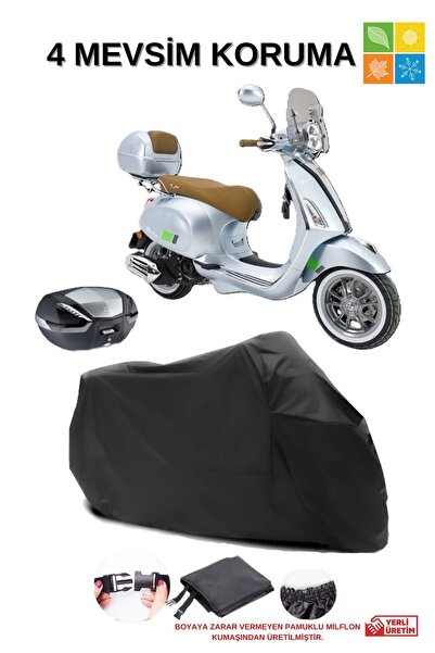 AutoEN ARORA Prıme ARKA ÇANTA UYUMLU SU GEÇİRMEZ SİYAH MOTOSİKLET ÖRTÜSÜ