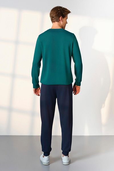 Doreanse Ανδρικό πράσινο φούτερ Navy Blue Jogger Σετ Πιτζάμες 25K4549