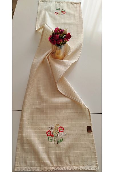 denizli hatırası Buldan Monica Ύφασμα Αυθεντικό Κεντημένο 40x145 cm Runner