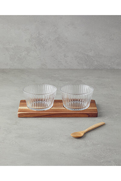 English Home Ruby Acacia-Glass 350 ml 4 Pieces Clear Presentation Holder